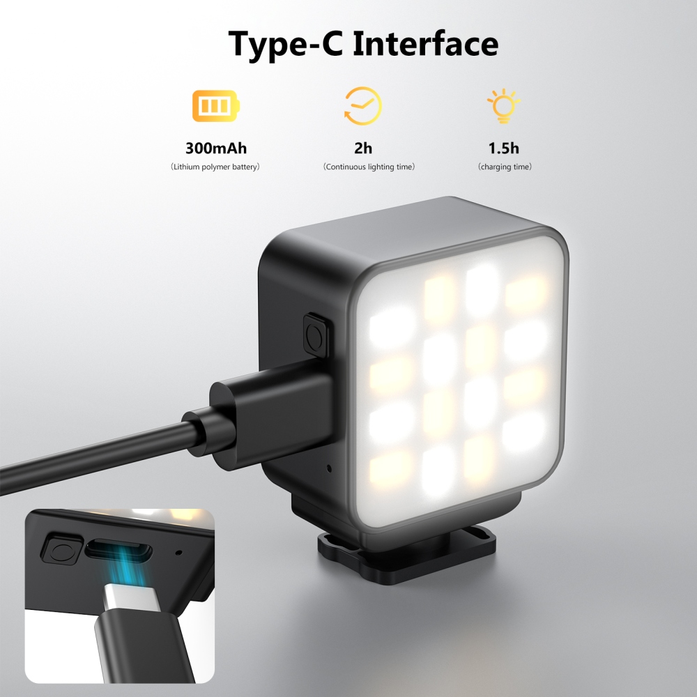 VRIG magnetické LED světlo pro DJI Osmo Action 3, 4, 5 Pro a Pocket 3