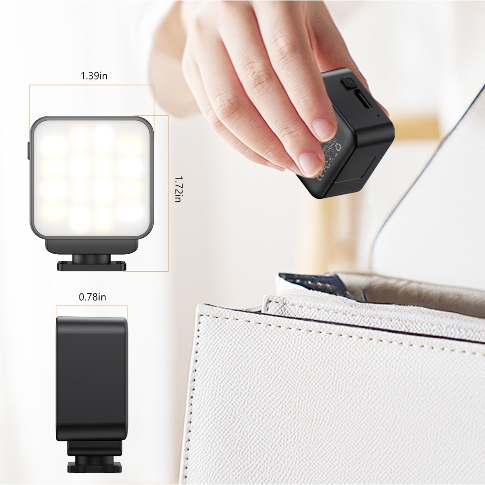 VRIG magnetické LED světlo pro DJI Osmo Action 3, 4, 5 Pro a Pocket 3