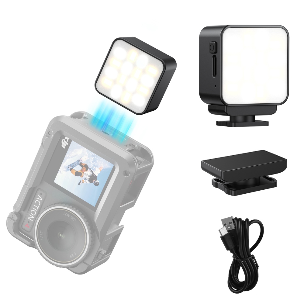 VRIG magnetické LED světlo pro DJI Osmo Action 3, 4, 5 Pro a Pocket 3