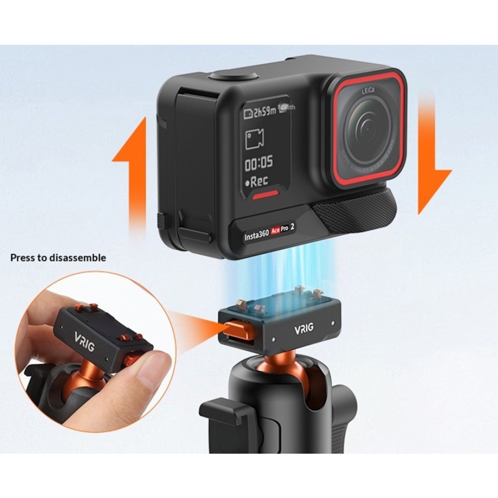 VRIG selfie tyč se stativem a Bluetooth dálkovým ovladačem pro Insta360 X5 a Ace Pro 2