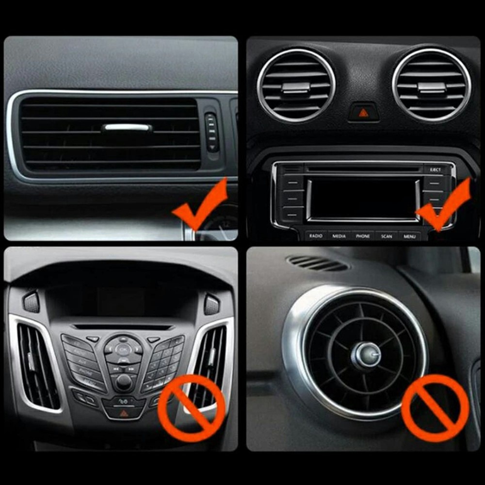 Držák nápojů do auta na mřížku ventilace - červený