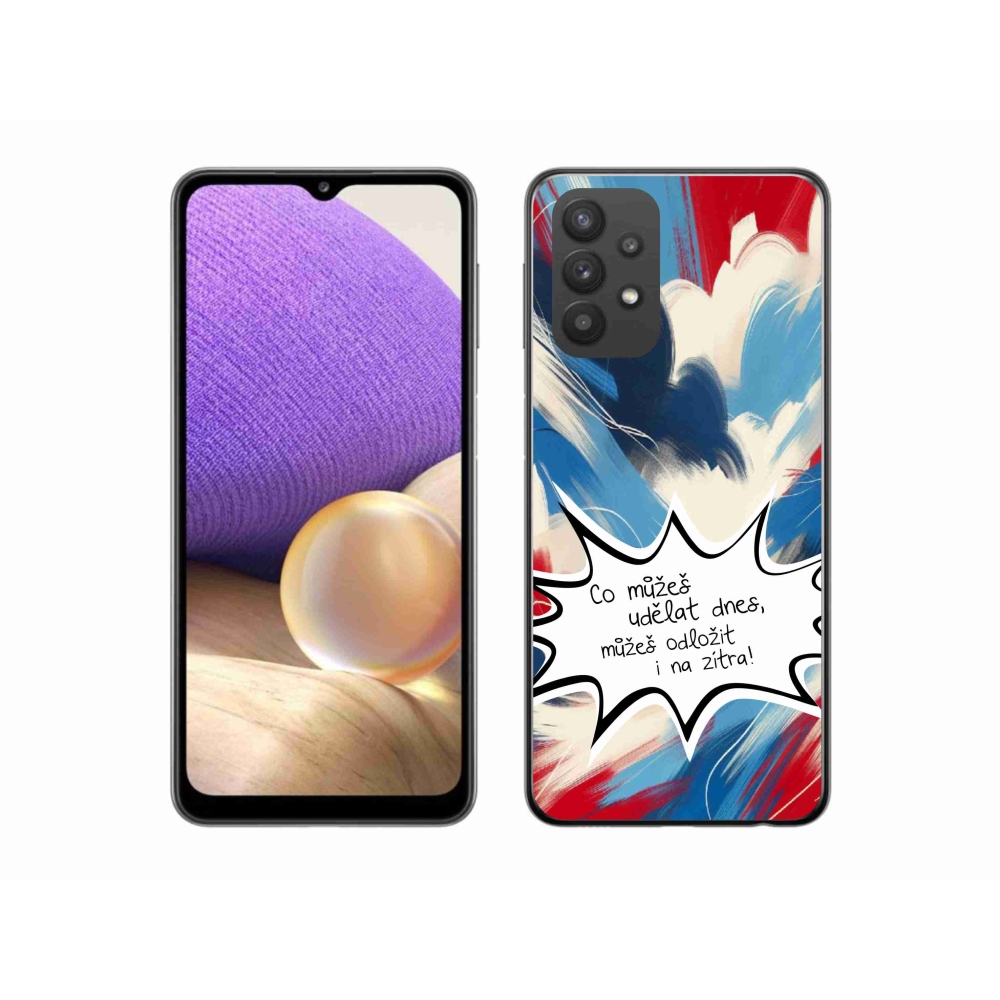 Gelový kryt mmCase na Samsung Galaxy A32 5G - vtipný text 9 bílé pozadí