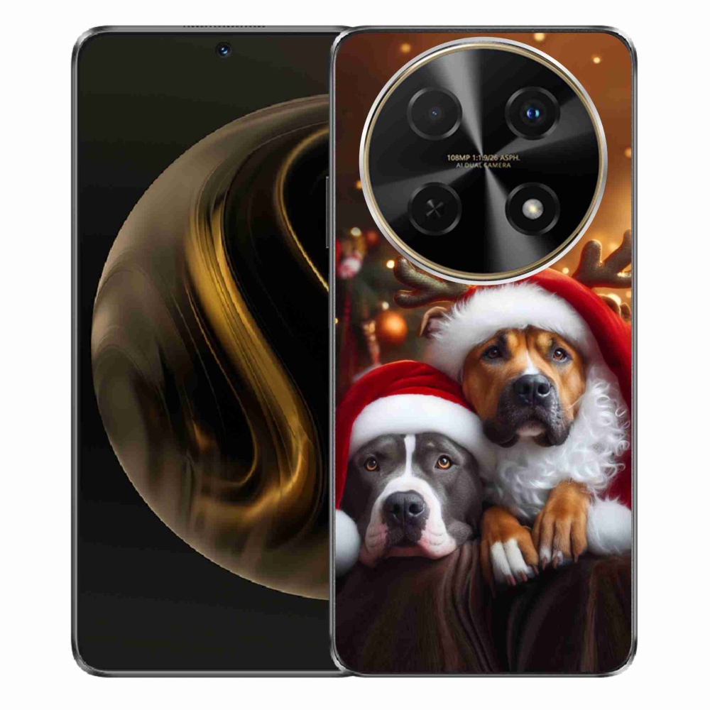 Gelový kryt mmCase na Huawei Nova 12i - vánoční psi