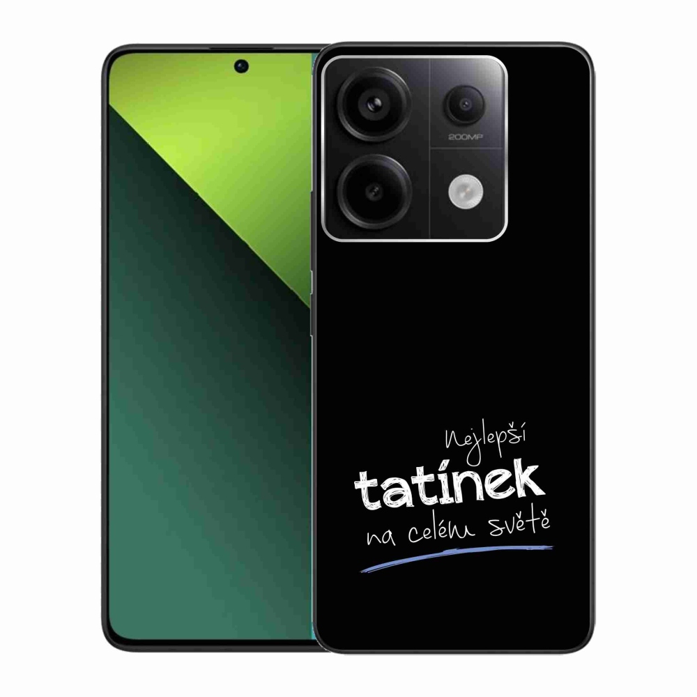 Gelový kryt mmCase na Xiaomi Redmi Note 13 Pro 5G/Poco X6 5G - nejlepší tatínek 4 černé pozadí