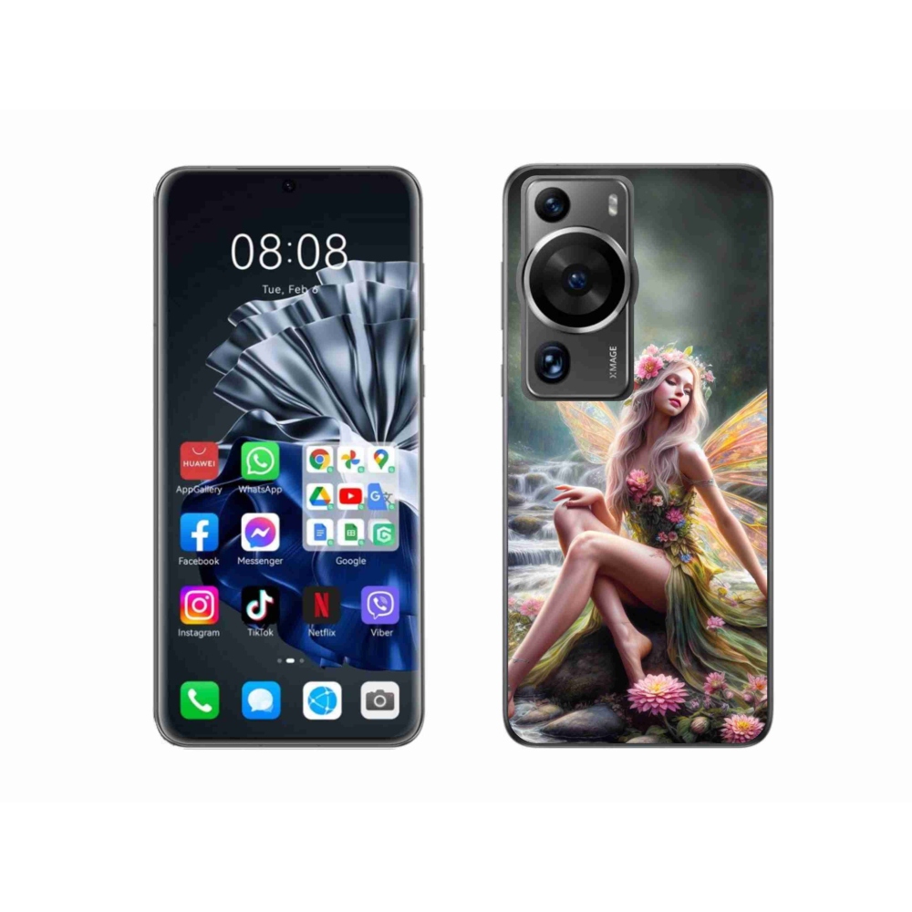 Gelový kryt mmCase na Huawei P60 Pro - motýlí žena 1