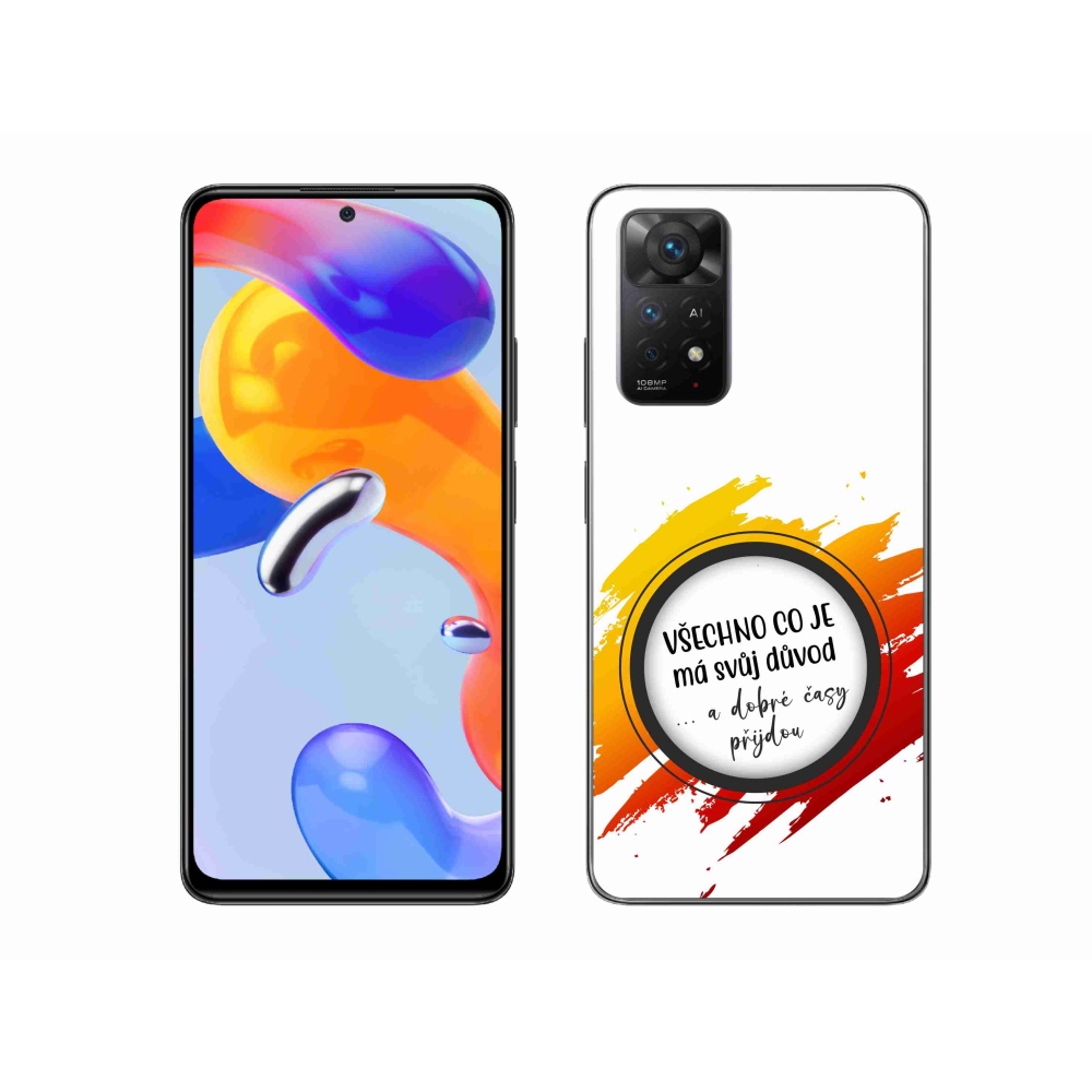 Gelový kryt mmCase na Xiaomi Redmi Note 11 Pro 4G/5G - citát 3 bílé pozadí