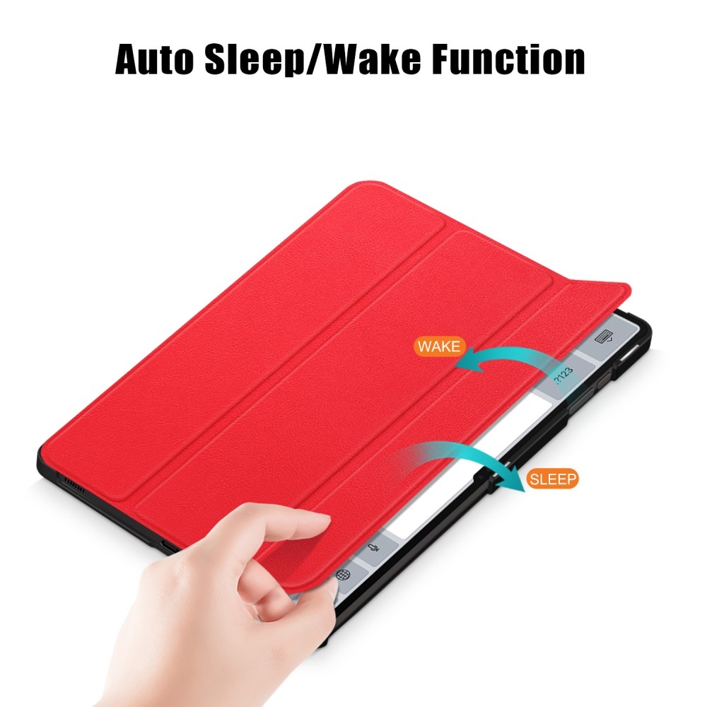 Case chytré zavírací pouzdro na Samsung Galaxy Tab S9 Ultra/Tab S10 Ultra - červené