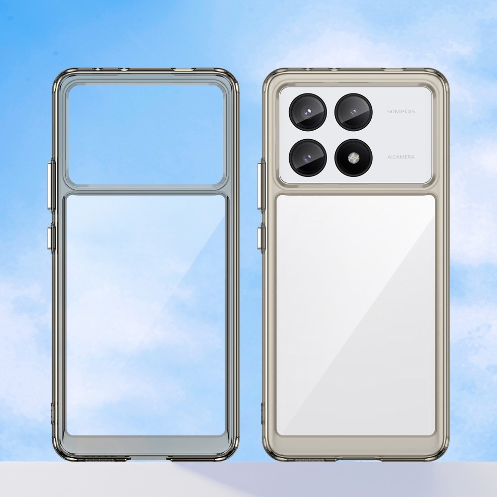 Gelový obal s pevnými zády na Xiaomi Poco X6 Pro 5G - šedý