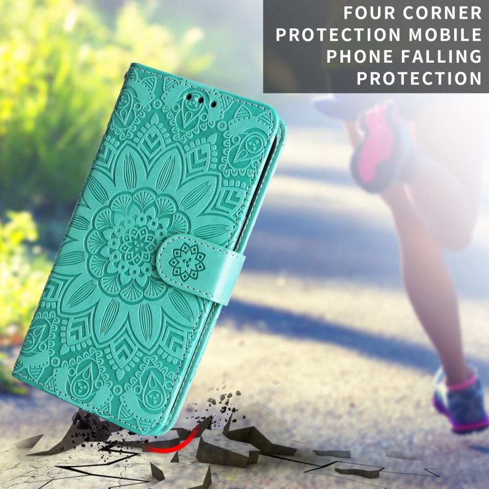 Sunflower knížkové pouzdro na Realme GT 7 Pro 5G - modrozelené