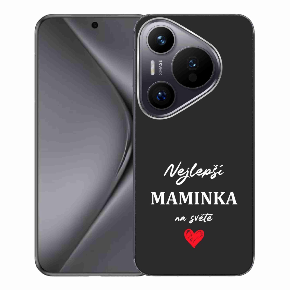 Gelový kryt mmCase na Huawei Pura 70 Pro - nejlepší maminka 1 černé pozadí