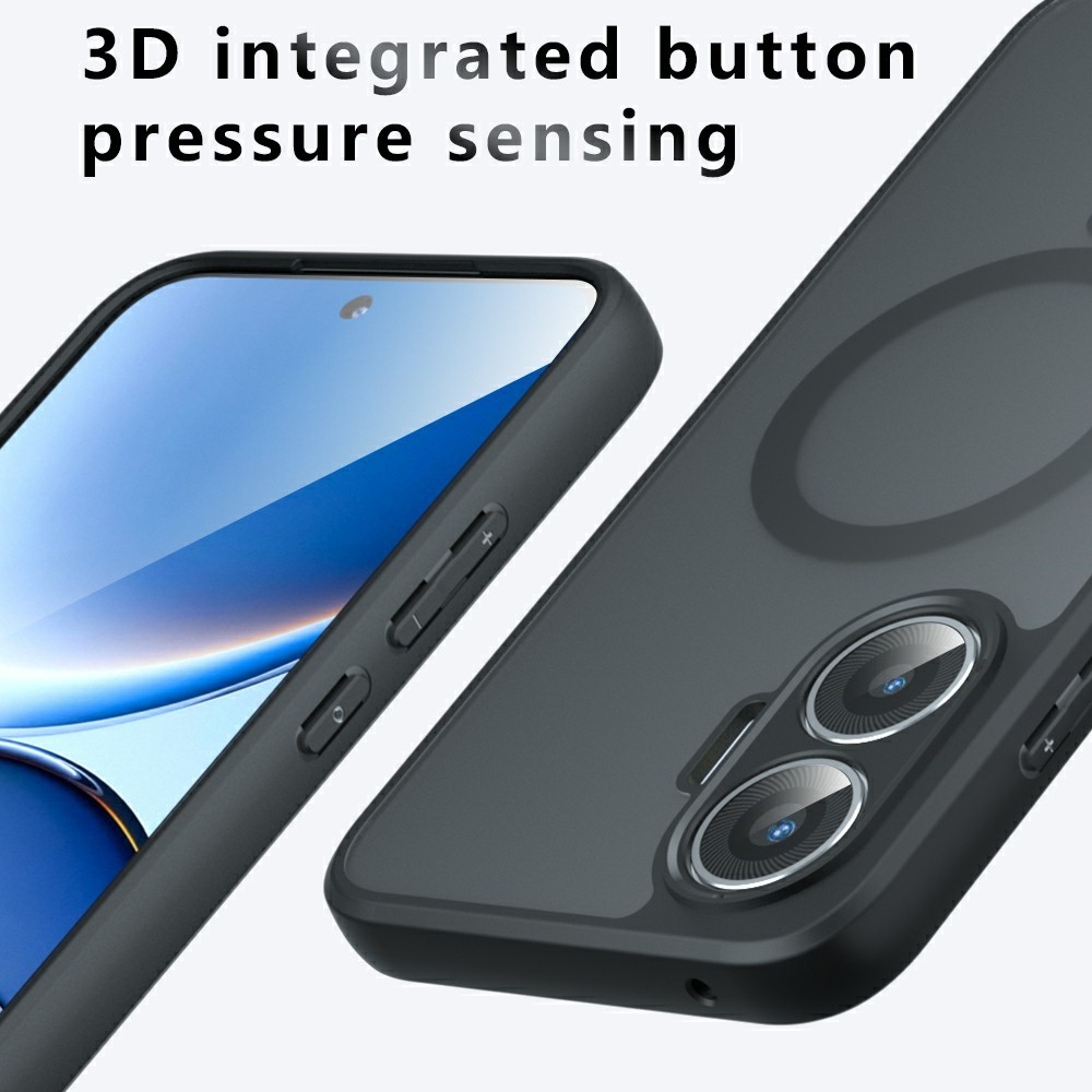 Case matný gelový obal s MagSafe na Xiaomi Poco F7 5G - černý