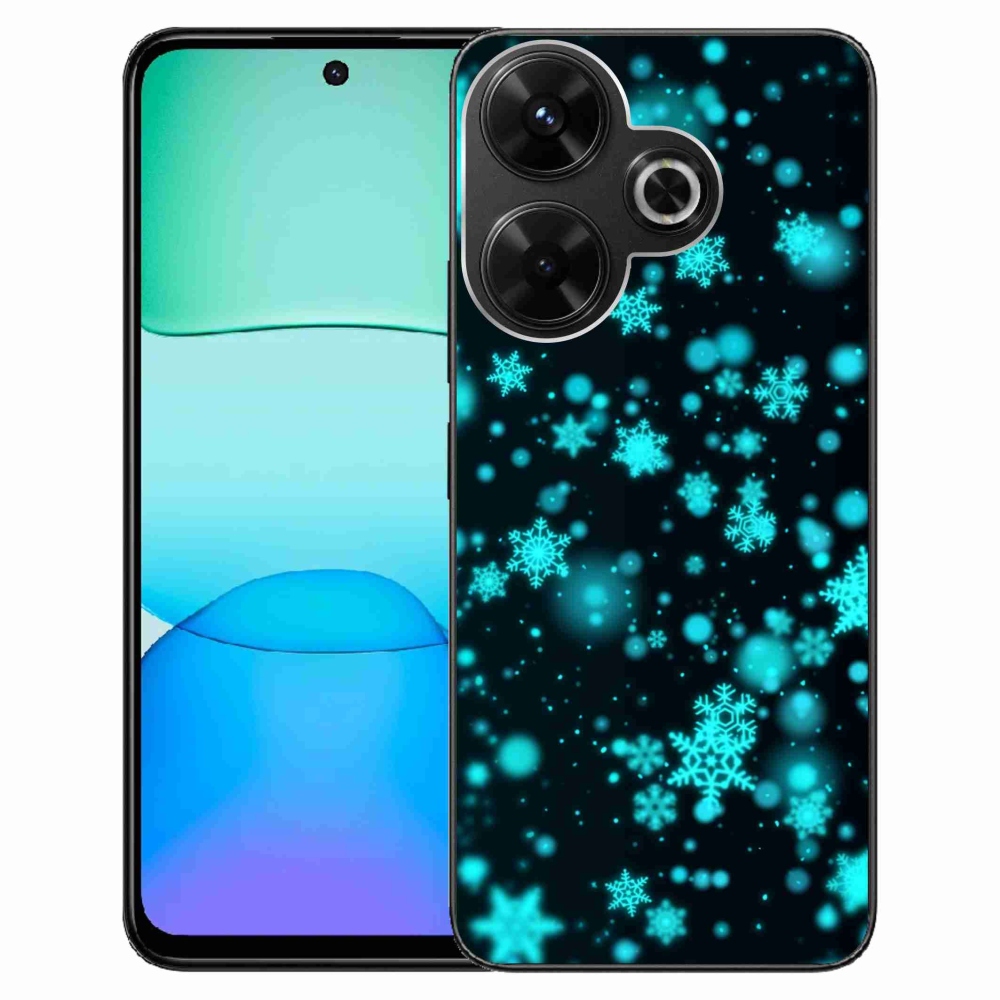 Gelový kryt mmCase na Xiaomi Redmi 13 4G/Poco M6 4G - sněhové vločky 1