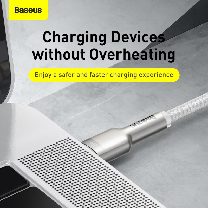 Baseus Cafule Metal Series Datový Kabel USB-C - USB-C 100W 1m White