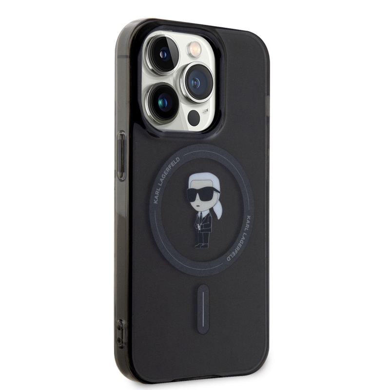 Karl Lagerfeld IML Ikonik MagSafe Zadní Kryt pro iPhone 15 Pro Black
