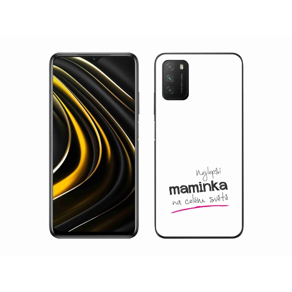 Gelový kryt mmCase na Xiaomi Poco M3 - nejlepší maminka 4 bílé pozadí