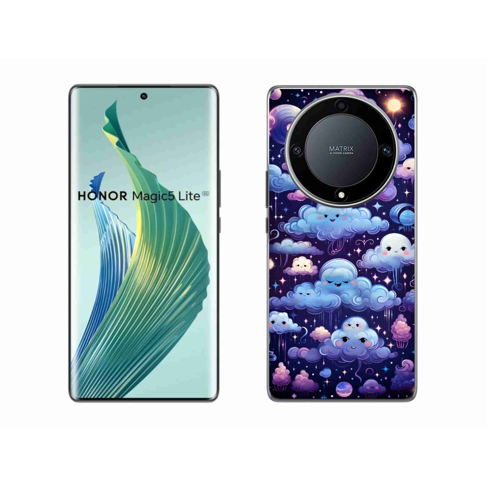 Gelový kryt mmCase na Honor Magic 5 Lite 5G - mráčky