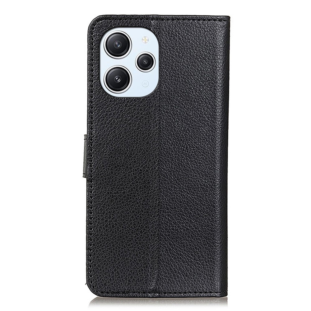 Litchie knížkové pouzdro na Xiaomi Redmi 12 4G/5G - černé