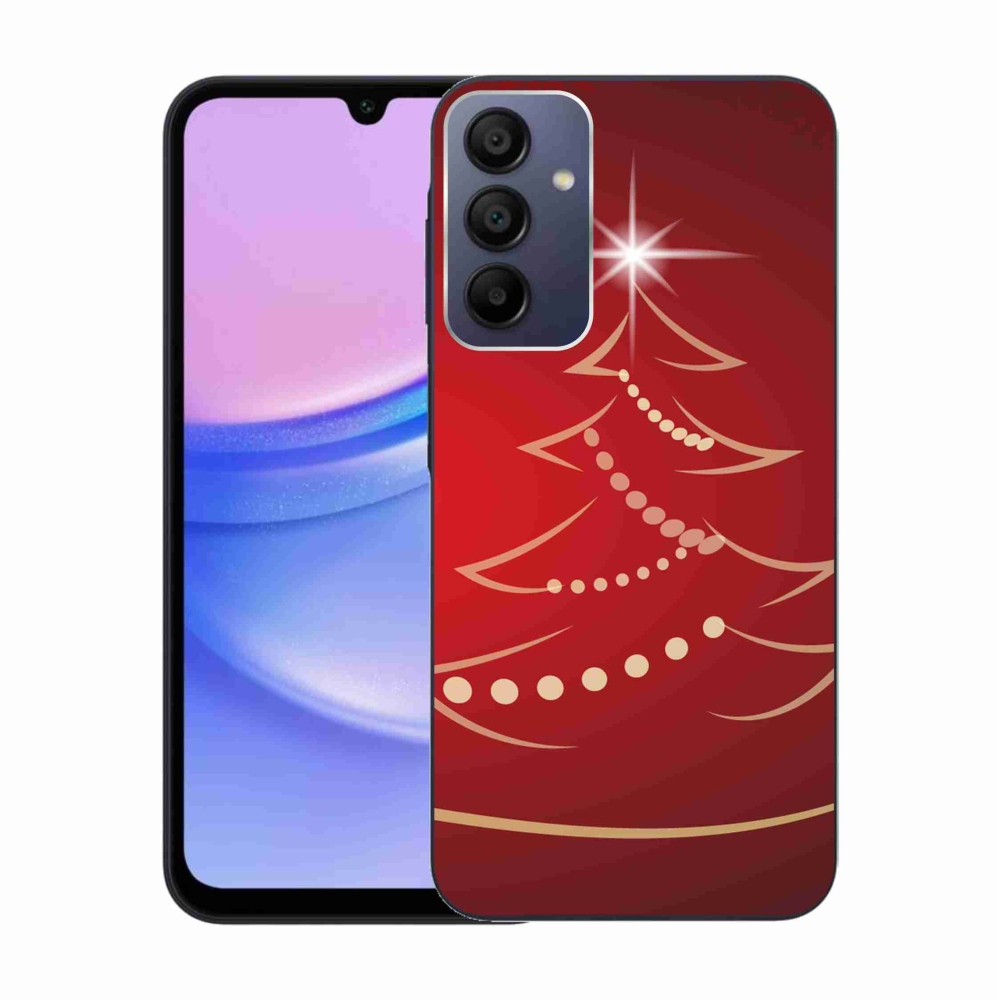 Gelový kryt mmCase na Samsung Galaxy A15 4G/5G - kreslený vánoční stromek