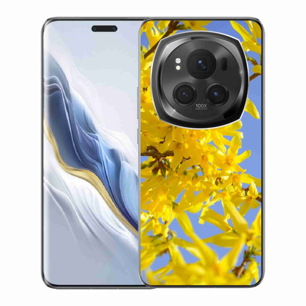 Gelový kryt mmCase na Honor Magic 6 Pro 5G - žluté květy