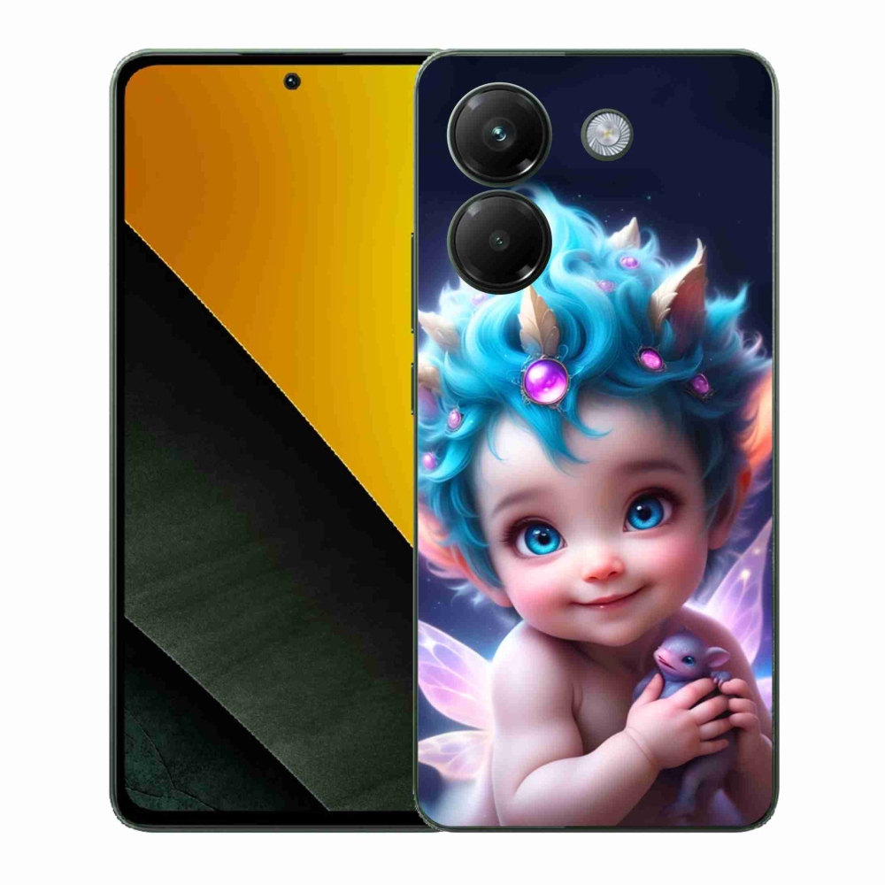 Gelový kryt mmCase na Xiaomi Poco M7 Pro 5G - dítě s motýlími křídly