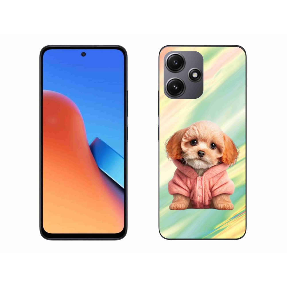 Gelový kryt mmCase na Xiaomi Redmi 12 5G - štěně ve svetru