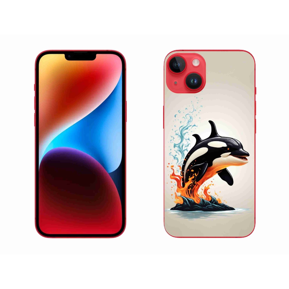 Gelový kryt mmCase na iPhone 14 Plus - kosatka