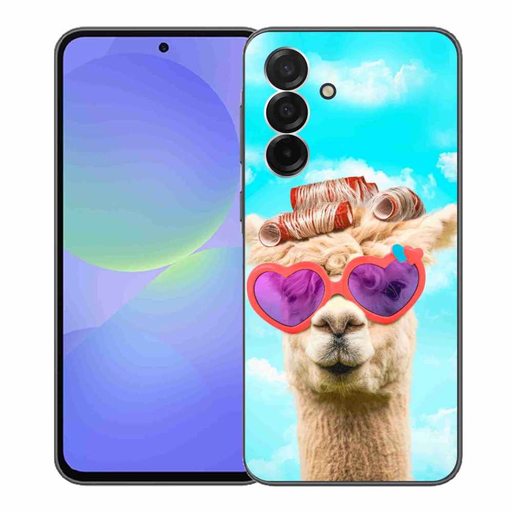 Gelový kryt mmCase na Samsung Galaxy A36 5G - lama s brýlemi