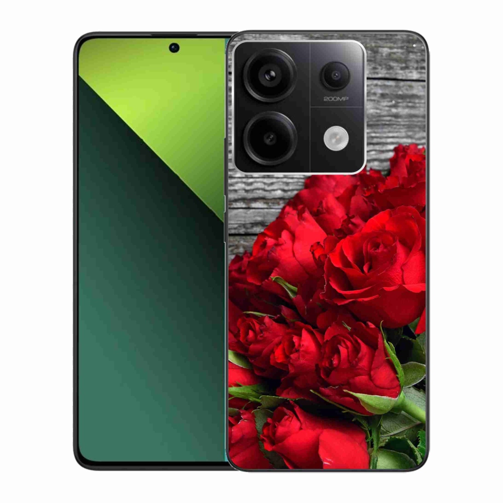 Gelový kryt mmCase na Xiaomi Redmi Note 13 Pro 5G/Poco X6 5G - červené růže