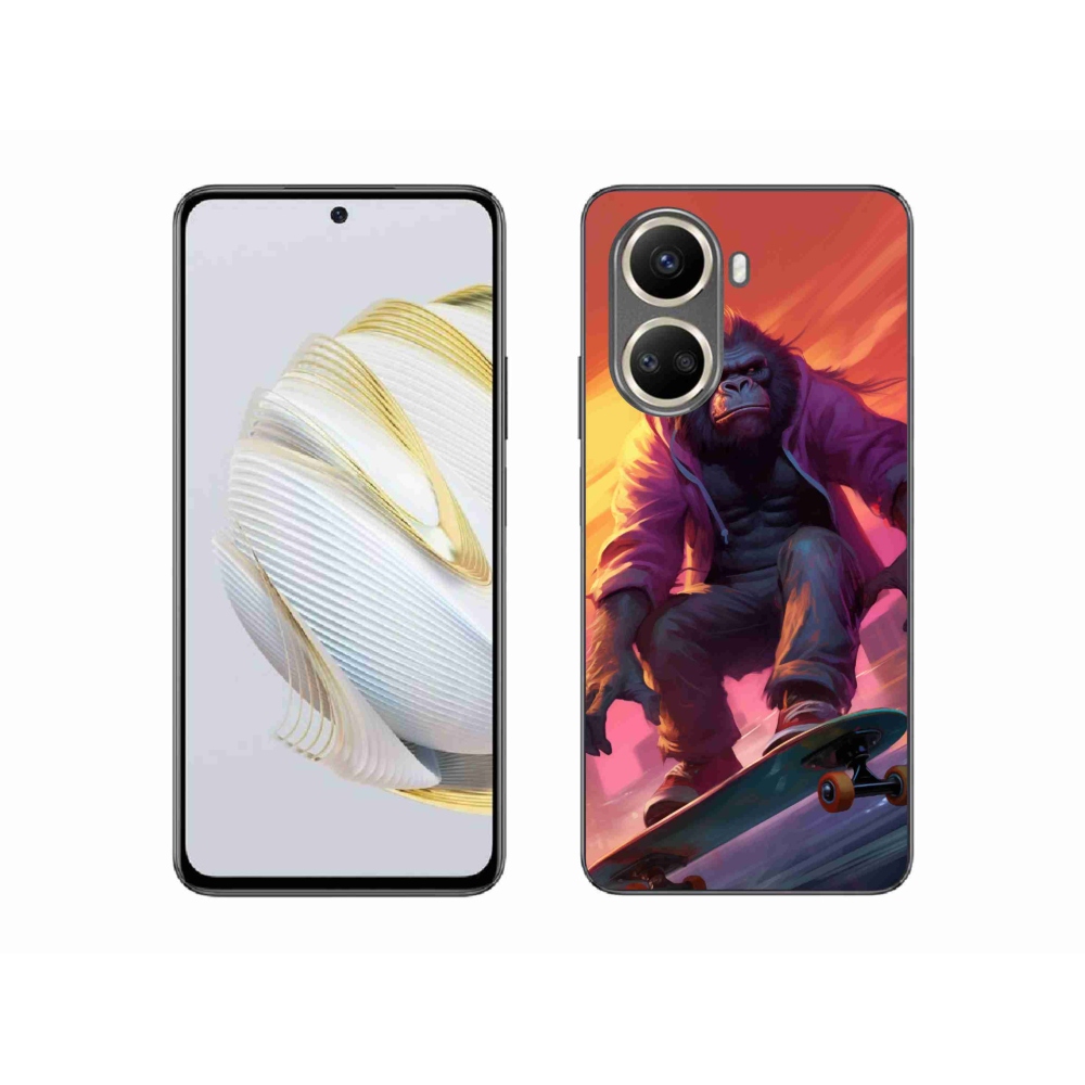 Gelový kryt mmCase na Huawei Nova 10 SE - gorila na skateboardu