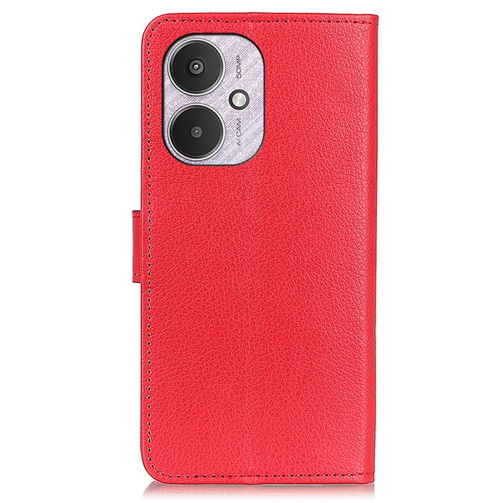 Litchie knížkové pouzdro na Xiaomi Poco C65/Redmi 13C 4G/5G - červené