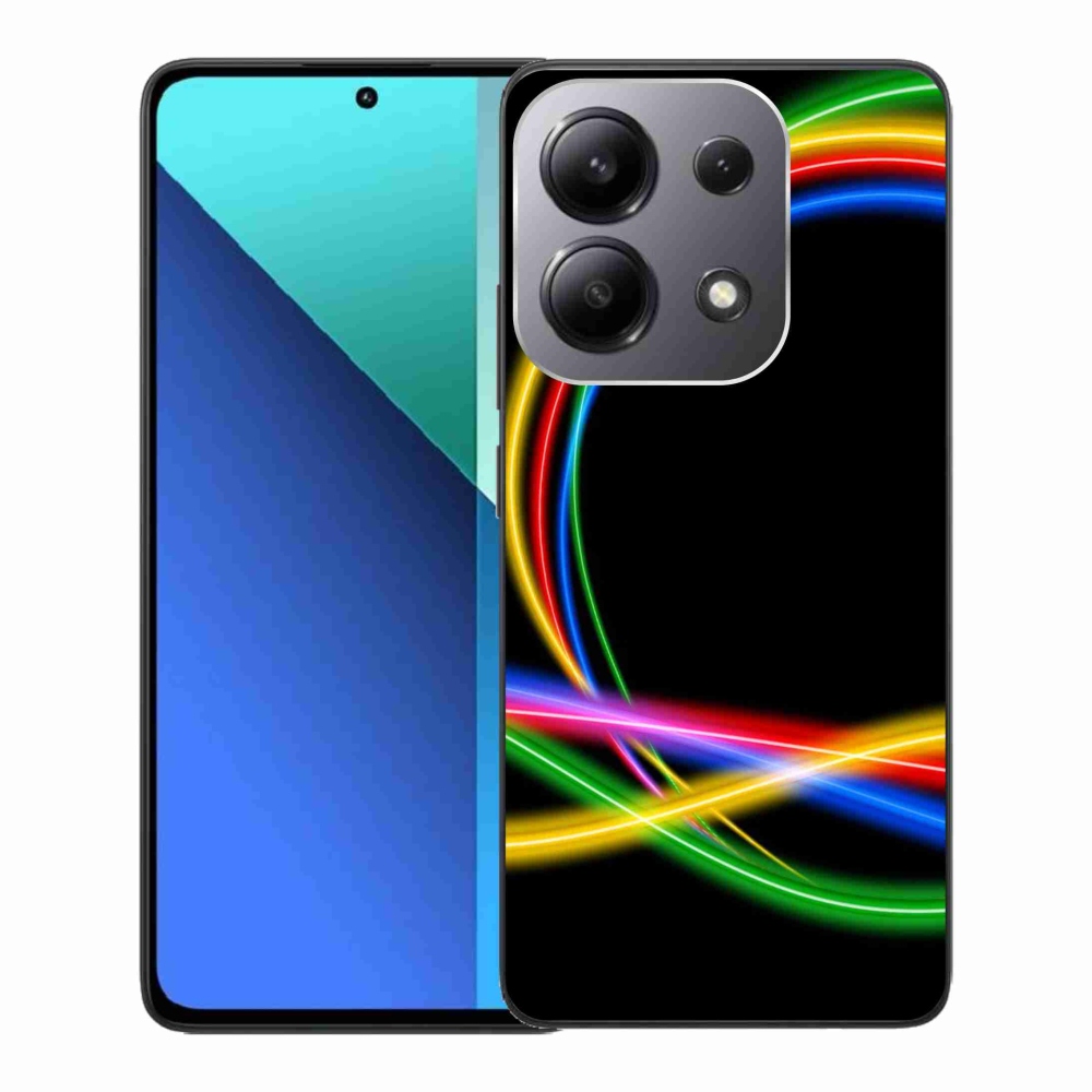 Gelový obal mmCase na Xiaomi Redmi Note 13 - neonové kruhy