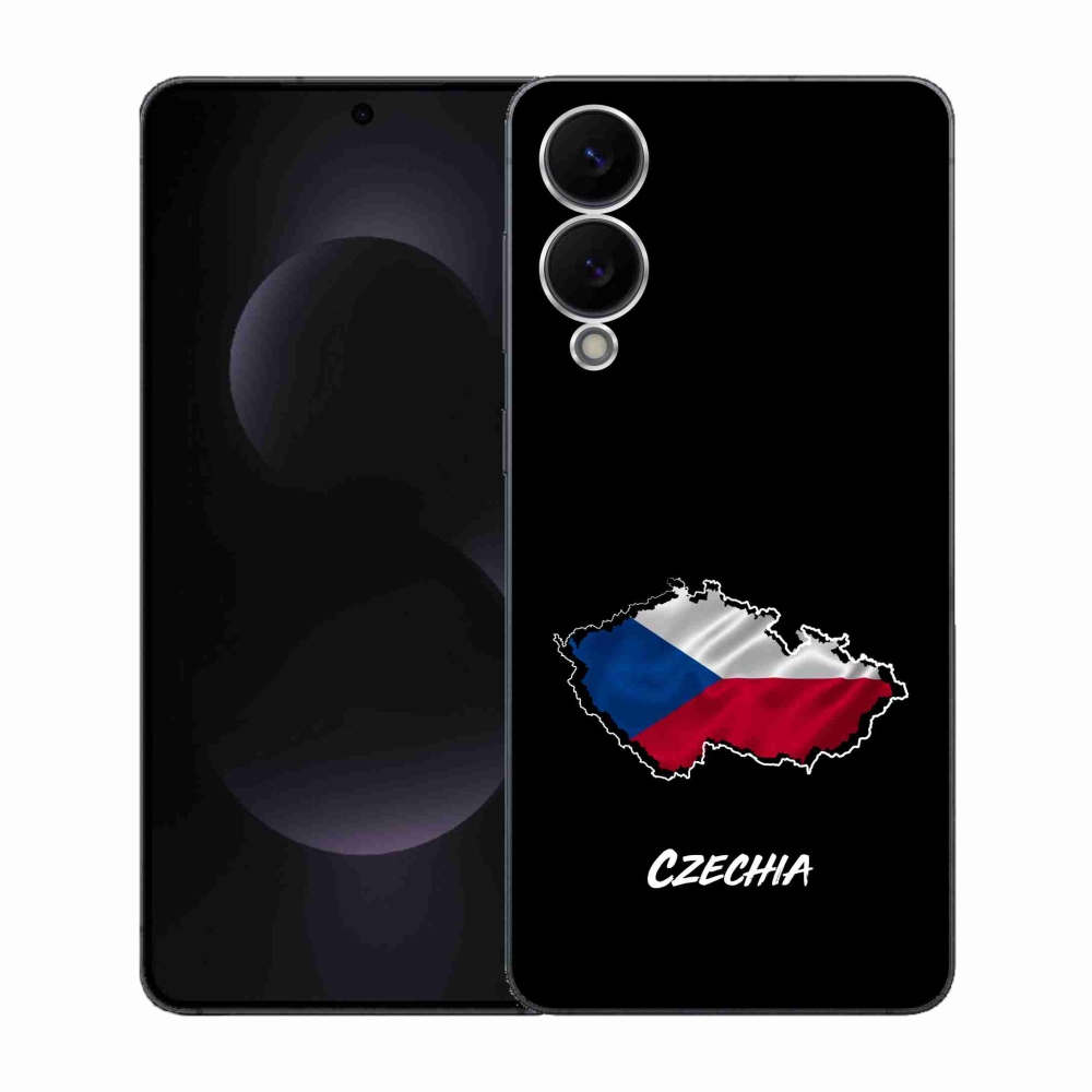 Gelový kryt mmCase na Samsung Galaxy S25 Edge - Czechia černé pozadí