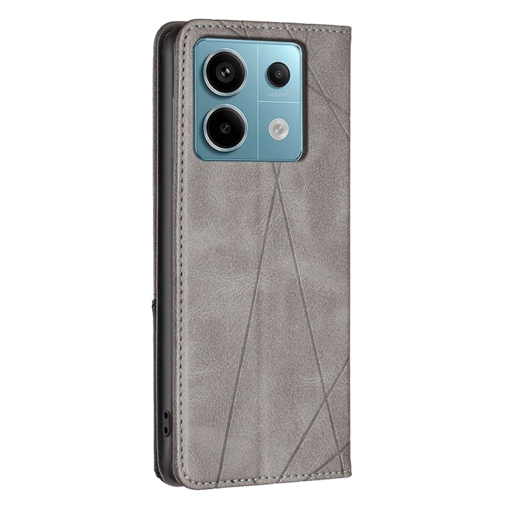 Triangle knížkové pouzdro na Xiaomi Redmi Note 13 Pro 4G/Poco M6 Pro - šedé