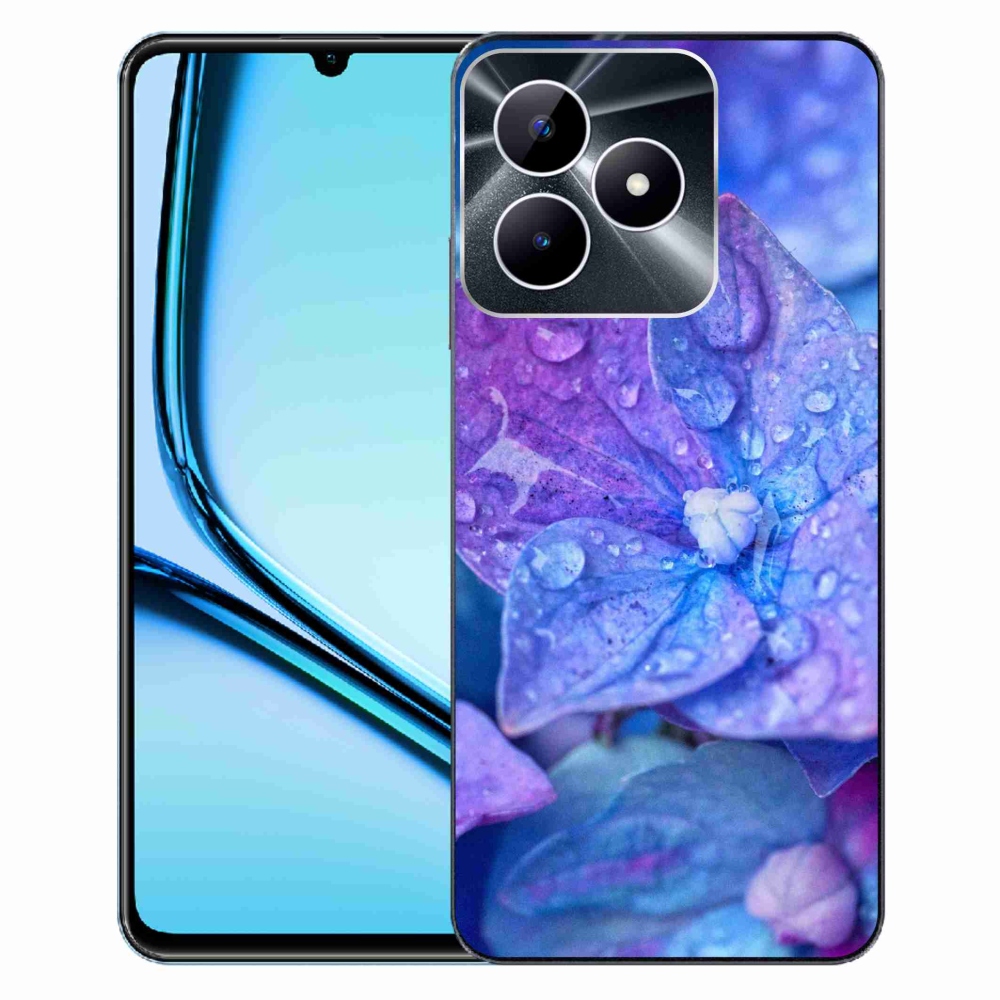 Gelový kryt mmCase na Realme Note 50 - fialový květ