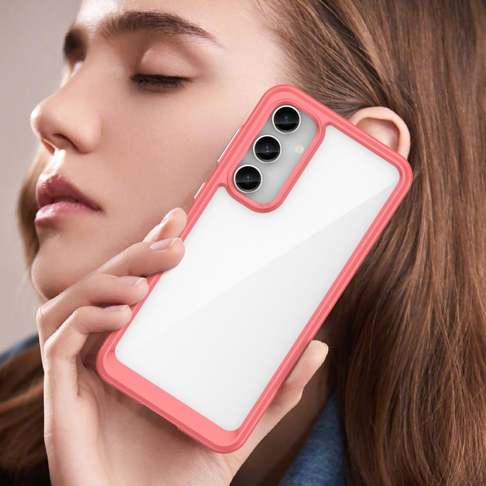 Gelový obal s pevnými zády na Samsung Galaxy S23 FE - červený