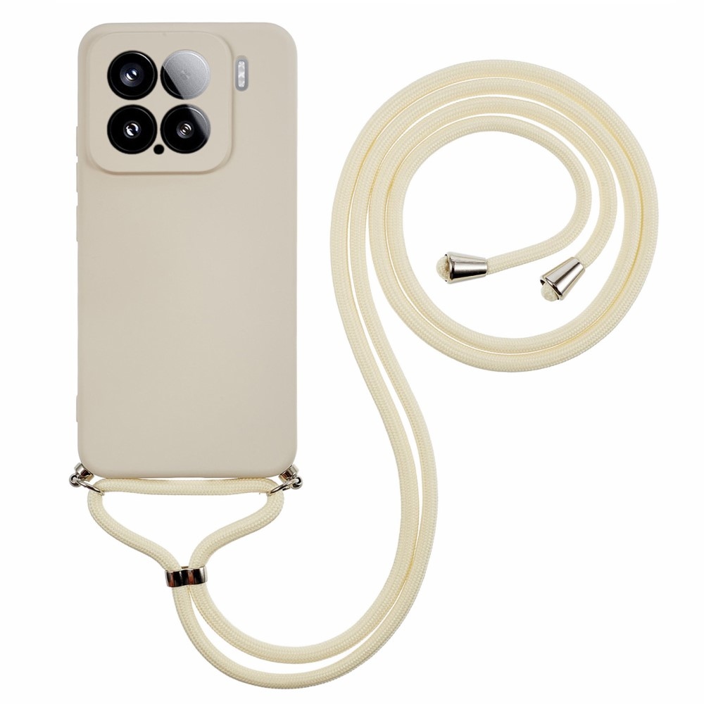 Lining gelový obal se šňůrkou na Xiaomi 15 - bílý
