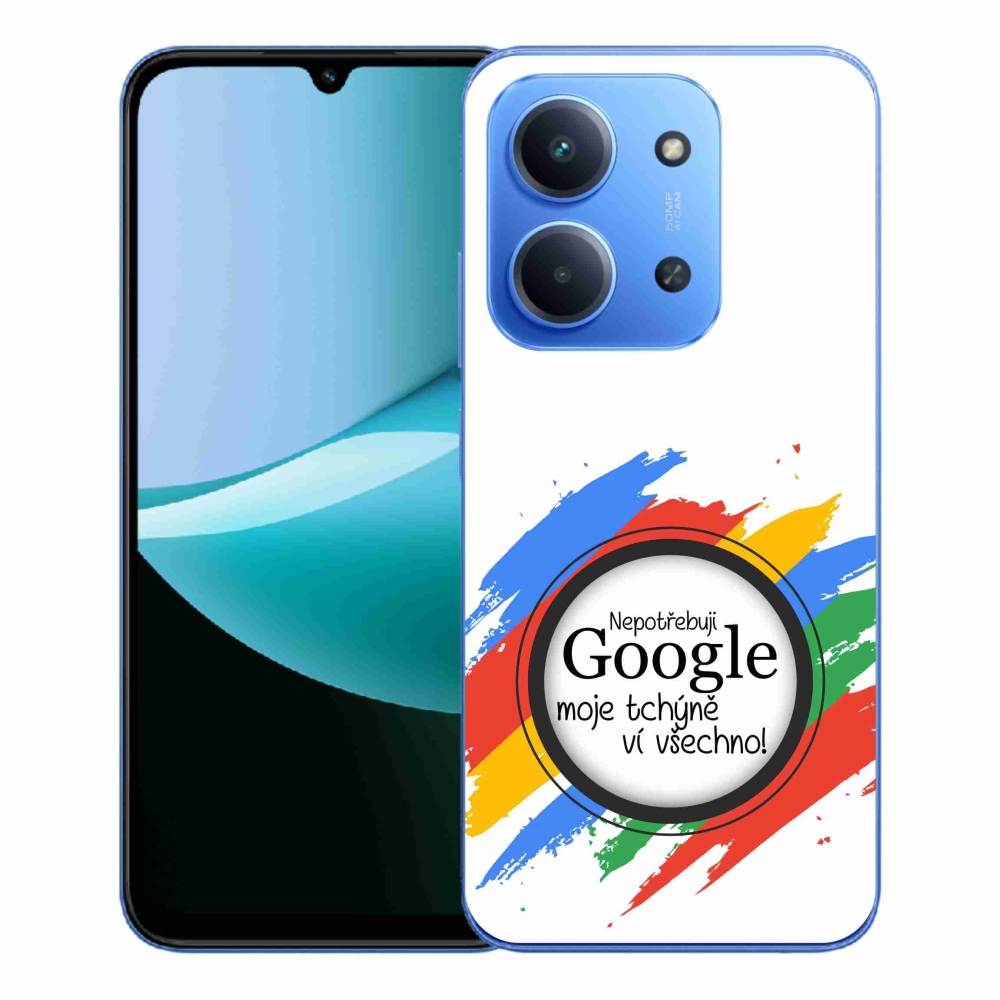 Gelový kryt mmCase na Xiaomi Redmi 15C 4G/5G (173mm) - tchýně ví všechno bílé pozadí