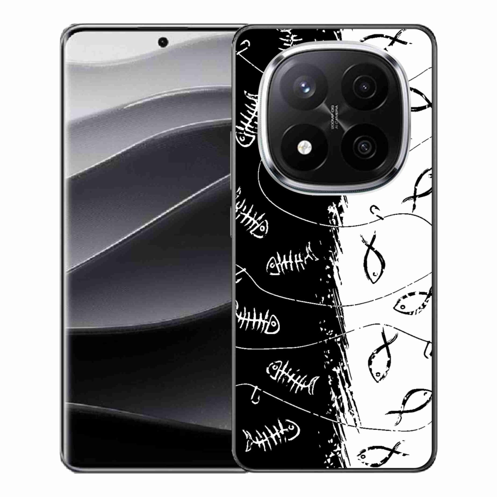Gelový kryt mmCase na Xiaomi Redmi Note 14 Pro+ 5G - kostry a rybky