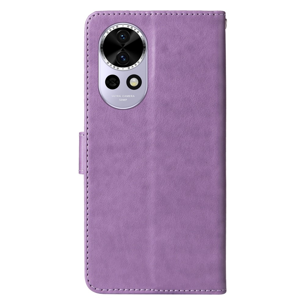 Flowery knížkové pouzdro na Huawei Nova 13 5G - světlefialové