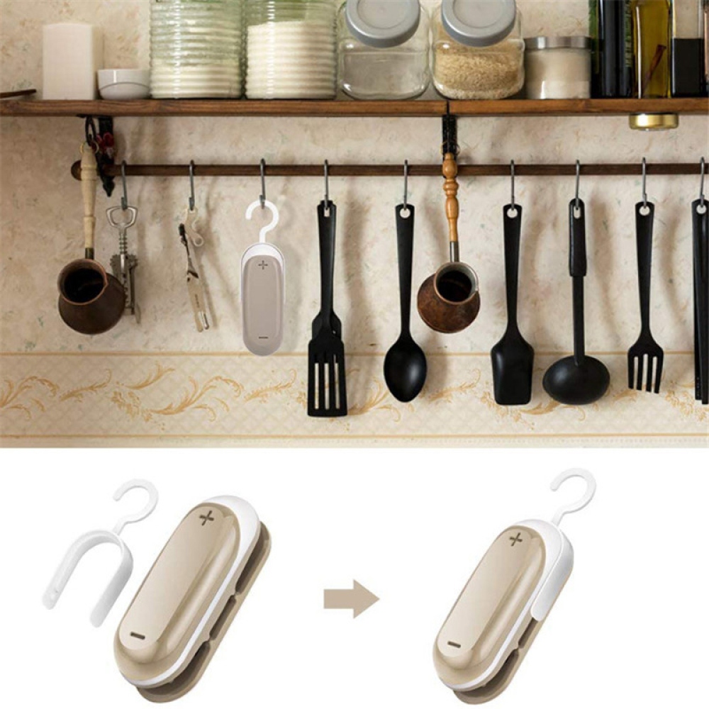 Kompaktní svářečka potravinových sáčků na baterie – šedá