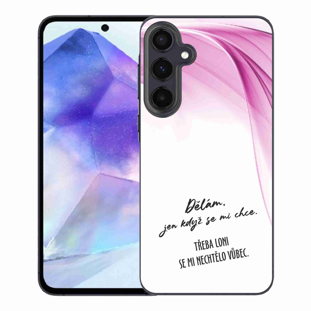 Gelový kryt mmCase na Samsung Galaxy A55 5G - vtipný text 12 bílé pozadí
