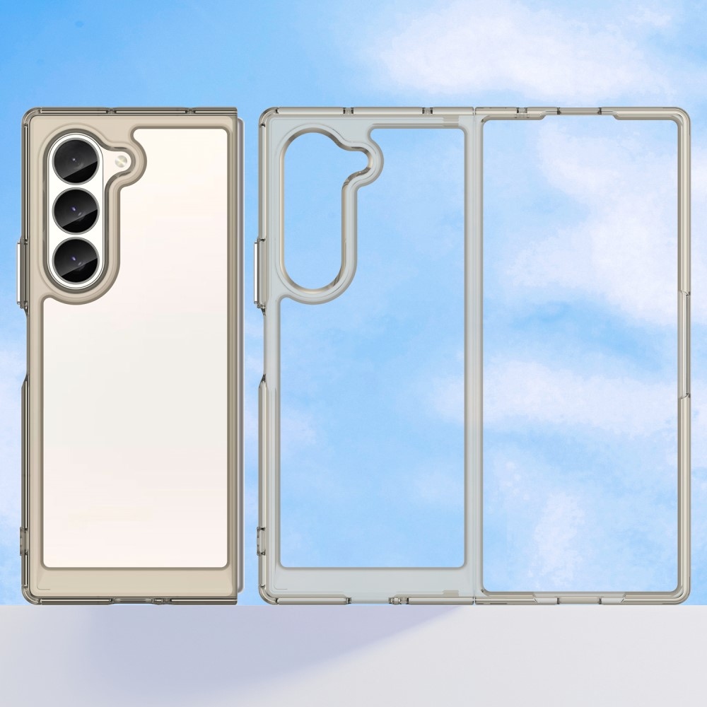 Gelový obal s pevnými zády na Samsung Galaxy Z Fold6 5G - šedý