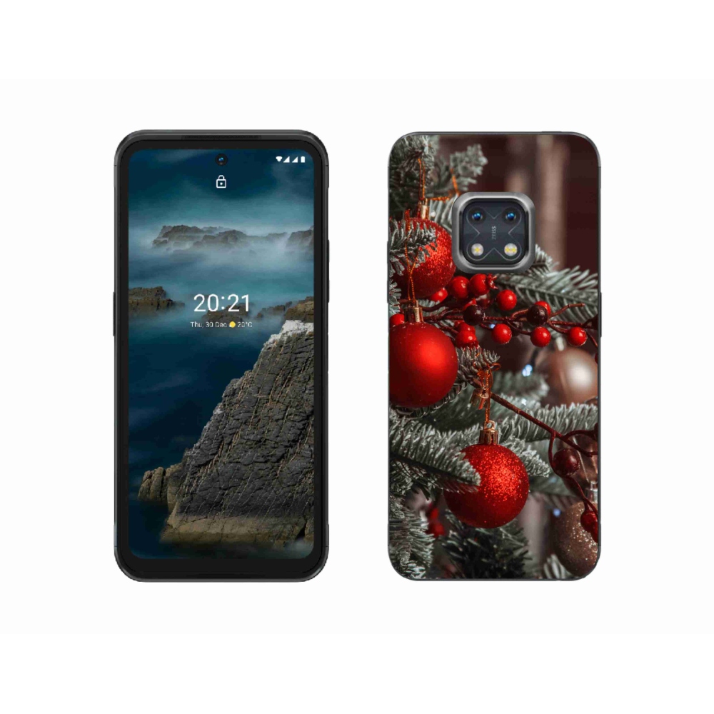 Gelový kryt mmCase na Nokia XR20 - vánoční ozdoby 2