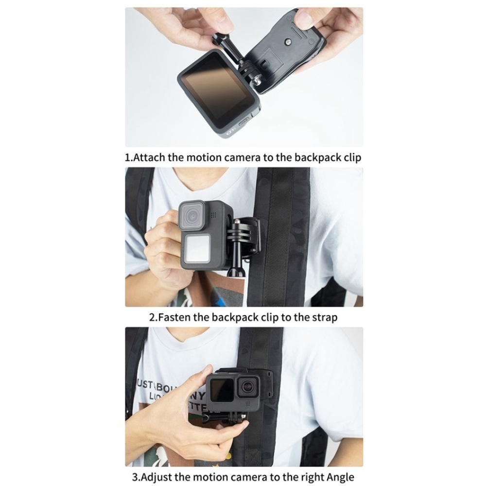 Otočný klip pro GoPro, DJI Osmo a akční kamery s otočením o 360°