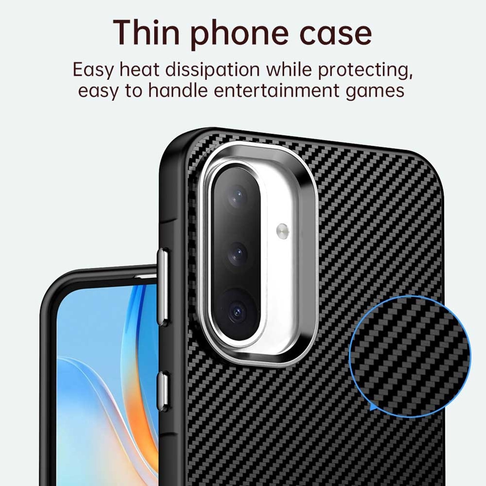 Texture fiber odolný kryt na Samsung Galaxy A36 5G - černý