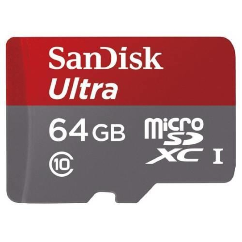 Vysokorychlostní paměťová karta SanDisk Ultra microSDXC 64 GB 100 MB/s Class 10 UHS-I, Android včetně SD adaptéru