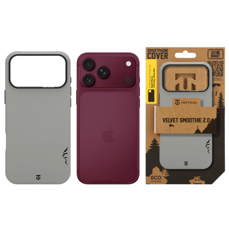 Tactical MagForce Velvet Smoothie 2.0 Kryt pro Apple iPhone 18 Pro Max/17 Pro Max Foggy