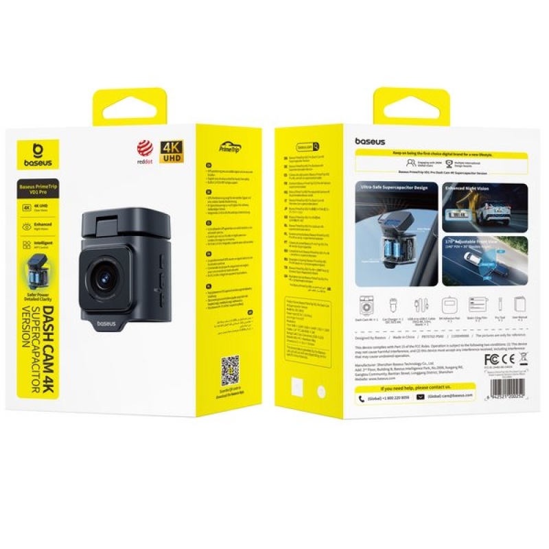Baseus PrimeTrip VD1 Pro Autokamera 4K Cosmic Black