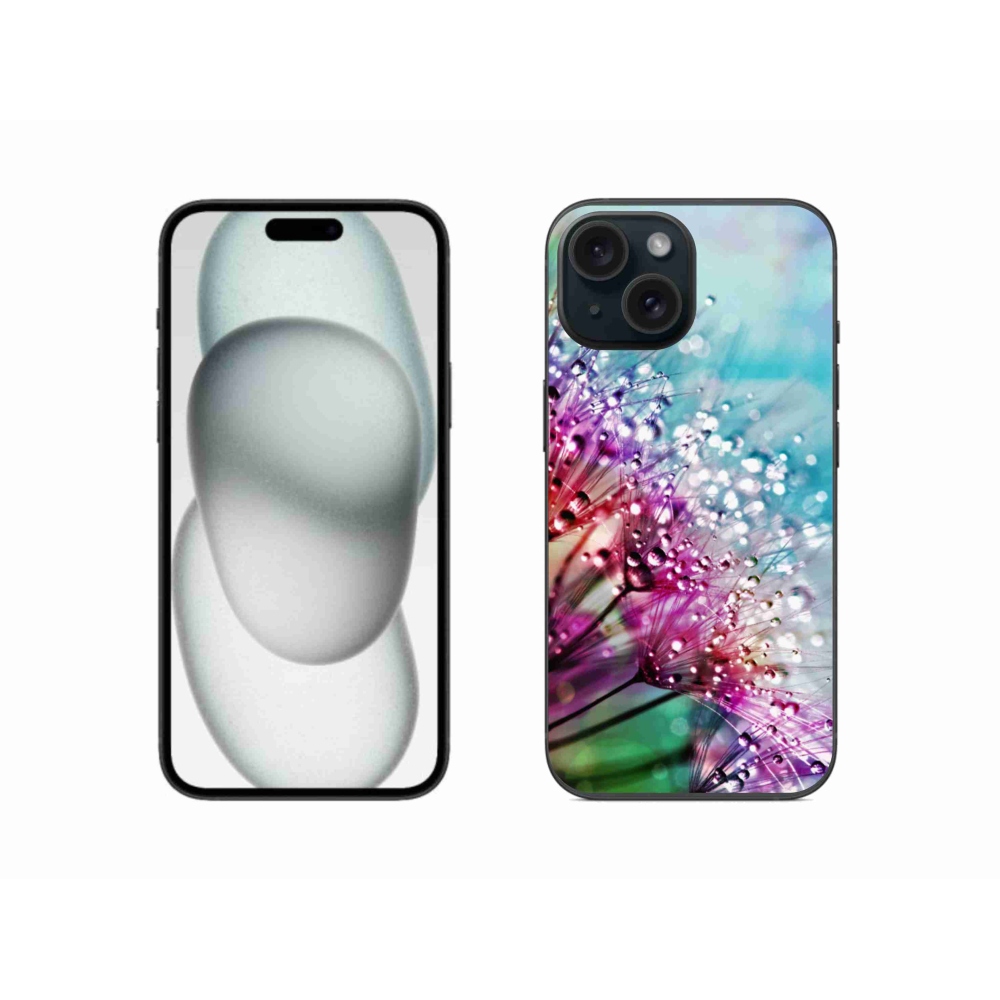 Gelový kryt mmCase na iPhone 15 - barevné květy