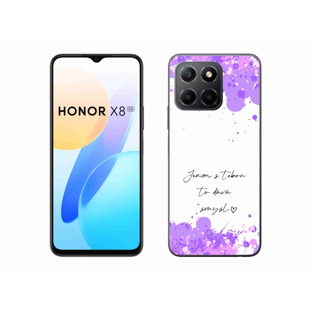 Gelový kryt mmCase na Honor X8 5G/Honor 70 Lite 5G - zamilovaný text bílé pozadí